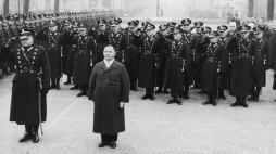 Uroczyste obchody święta policjanta śląskiego w Katowicach. 10.11.1938. Fot. NAC