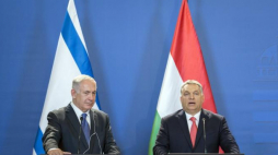 Premier Węgier Viktor Orban i premier Izraela Benjamin Netanjahu. Budapeszt, 18.07.2017. Fot. PAP/EPA