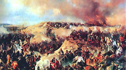 Aleksander Kotzebue, "Bitwa pod Kunowicami", 1848. Źródło: Wikipedia