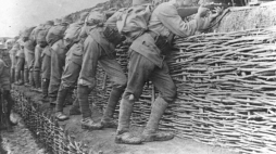 Walki II Brygady Legionów na froncie wschodnim w Bukowinie - działania wojenne w Rarańczy. 1915 r. Fot. NAC