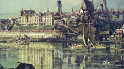 Obraz Canaletto „Panorama Warszawy od strony Wisły” ze zb. Zamku Królewskiego w Warszawie. Fot. PAP/CAF/J. Morek; J. Rosikoń