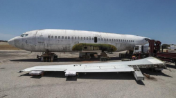 Niemiecki samolot pasażerski "Landshut", porwany 40 lat temu przez palestyńskich terrorystów. Fortaleza, Brazylia. 13.09.2017. Fot. PAP/EPA