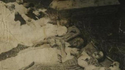 Rodzina Rudnickich zamordowana przez UPA we wsi Chobułtowa. Fot.IPN