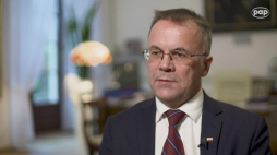Wiceminister kultury i dziedzictwa narodowego Jarosław Sellin. Fot. serwis wideo PAP