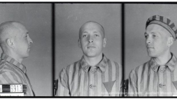 Krzysztof Mikołaj Sobieszczański, zdjęcie wykonana przez obozowe gestapo. Źródło: Muzeum Auschwitz-Birkenau