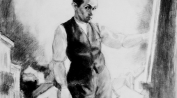 Autoportret Brunona Schulza (1921 r.) ze zbiorów prywatnych Jerzego Ficowskiego. Fot. PAP/Reprodukcja