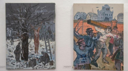 Wernisaż wystawy "Edward Dwurnik - Malarstwo" w Galerii Wirydarz w Lublinie. Fot. PAP/W. Pacewicz