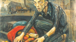 Obraz byłego więźnia Sonderkommando Davida Olere. Fot. Państwowe Muzeum Auschwitz-Birkenau