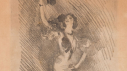 Józef Mehoffer "Wznosi różę", z cyklu Tancerka-Guerrero, 1905-07 r. Źródło: DESA Unicum