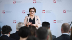Anna Zalewska podczas inauguracji Dnia Nowych Technologii w Edukacji. Fot. PAP/J. Turczyk