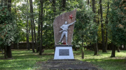  Pomnik Wdzięczności Armii Czerwonej w Dubiczach Cerkiewnych postawiony w 1985 roku. Fot. PAP/W. Pacewicz