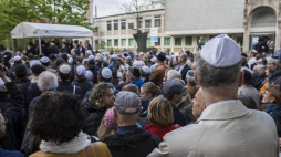 Wiec przeciwko antysemityzmowi. Berlin, 25.04.2018. Fot. PAP/EPA