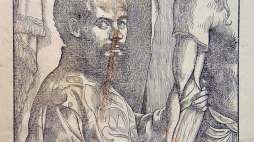 Portret Andreasa Vesaliusa, zamieszczony na stronie poprzedzającej początek pierwszej księgi „De humani corporis fabrica”. Autorem portretu był Jan van Calcar, niderlandzki malarz i rysownik, uczeń Tycjana. Źródło: Książnica Cieszyńska
