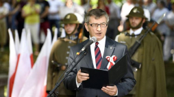 Marszałek Sejmu Marek Kuchciński podczas obchodów Święta 3 Maja w Przemyślu. Fot. PAP/D. Delmanowicz