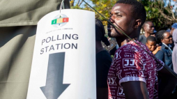 Harare, stolica Zimbabwe, 30 07 2018 r. Stanowisko do głosowania w wyborach parlamentarnych i prezydenckich. Fot. PAP/EPA/Y. Panchia 