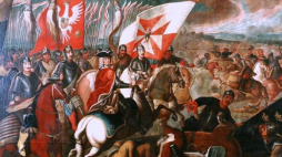 Obraz „Bitwa pod Kaliszem” ze zbiorów Muzeum Książąt Czartoryskich. Źródło: Wikimedia Commons