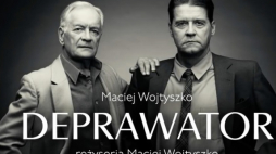 Plakat spektaklu „Deprawator”, reż. Maciej Wojtyszko. Źródło: Teatr Polski w Warszawie/K. Chmura-Cegiełkowska