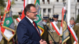 Jan Józef Kasprzyk podczas obchodów Dnia Żołnierza Górnika. Źródło: Urząd do Spraw Kombatantów i Osób Represjonowanych