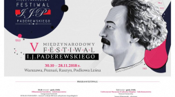 Plakat V Międzynarodowego Festiwalu Ignacego Jana Paderewskiego w Warszawie. Źródło: Chopin.edu.pl  