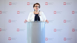 Anna Zalewska podczas uroczystości z okazji Dnia Edukacji Narodowej. Fot. PAP/J. Turczyk