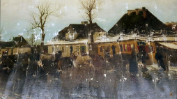 "Zima w małym miasteczku" M. Gierymskiego. Źródło: 