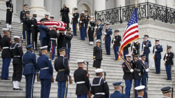 Waszyngton, USA, 05.12.2018 r. Uroczystości pogrzebowe George'a W.H. Busha. Fot. PAP/EPA/S. Thew