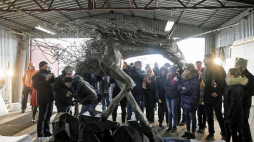 Pomnik jednorożca autorstwa japońskiego artysty Tomohiro Inaby został zaprezentowany w Łodzi. Fot. PAP/G. Michałowski