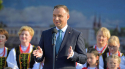Prezydent Andrzej Duda podczas spotkania w Łosicach. Fot. PAP/P. Piątkowski
