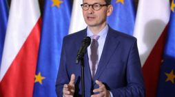 Warszawa, 10.05.2019. Premier Mateusz Morawiecki podczas konferencji prasowej po obradach trzeciej tury rozmów przy okrągłym stole edukacyjnym, 10 bm. na Uniwersytecie Kardynała Stefana Wyszyńskiego w Warszawie. Fot. PAP/T. Gzell