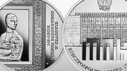 Moneta Narodowego Banku Polskiego wyemitowana z okazji 140-lecia Muzeum Narodowego w Krakowie