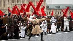 Defilada historyczna na Placu Czerwonym w Moskwie. Fot. PAP/EPA