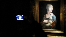 „Dama z gronostajem” Leonarda da Vinci w Muzeum Książąt Czartoryskich w Krakowie. Fot. PAP/J. Bednarczyk