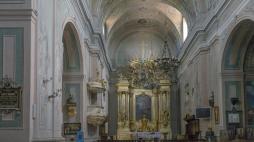 Tykocin 22.07.2015 Wnętrze barokowego kościoła pod wezwaniem Świętej Trójcy. Fot. PAP/J. Ochoński