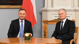 Prezydent RP Andrzej Duda (L) oraz prezydent Litwy Gitanas Nausėda. Fot. PAP/P. Nowak