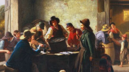 "Handlarze ryb" szczecińskiego malarza Augusta Ludwiga Mosta z 1846 r. Fot. Muzeum Narodowe w Szczecinie