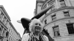 Londyn 20.08.2020. Vera Lynn przed gabinetem wojennym W. Churchilla