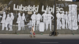 Mural upamiętniający Lubelski Lipiec '80. Fot. PAP/W. Pacewicz