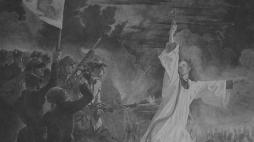 „Śmierć księdza Skorupki” – obraz Jana Henryka Rosena. Fot. NAC