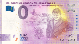 Banknot z Janem Pawłem II. Źródło: Muzeum Miejskie w Wadowicach