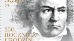 Znaczek pocztowy z okazji 250. rocznicy urodzin Ludwiga van Beethovena. Źródło: Poczta Polska
