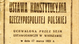 Konstytucja marcowa 1921 r., poprzedzona obszernym wstępem dr. Tadeusza Gluzińskiego. Wydawnictwo opublikowane nakładem Związku Ludowo-Narodowego. Źródło: Wikipedia Commons
