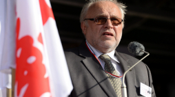 Przewodniczący ZR NSZZ "Solidarność" Zdzisław Maszkiewicz. Fot. PAP/P. Polak