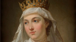 Portret królowej Jadwigi Andegaweńskiej. Marcello Bacciarelli. Źródło: Wikimedia Commons
