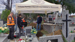 Rzeszów (Pobitno): poszukiwania szczątków żołnierza NOW/NZW. Fot. Bogusław Kleszczyński / IPN