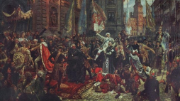 Obraz Jana Matejki „Konstytucja 3 maja 1791” w zbiorach Zamku Królewskiego w Warszawie. Fot. PAP-Reprodukcja