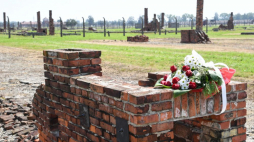 Uroczystości Międzynarodowego Dnia Pamięci o Zagładzie Romów w byłym niemieckim obozie zagłady Auschwitz II-Birkenau. 2018 r. Fot. PAP/J. Bednarczyk