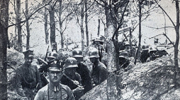 Powstańcy wielkopolscy w okopach. 01.1919. Źródło: Wikimedia Commons