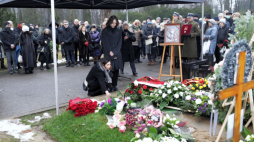 Uroczystości pogrzebowe Barbary Krafftówny na Cmentarzu Wojskowym na Powązkach w Warszawie. Fot. PAP/A. Zawada