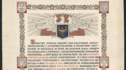 Akt pamiątkowy objęcia Górnego Śląska przez rząd RP, 16 lipca 1922 r., karta 1. Źródło: Pamiecpolski.archiwa.gov.pl/E. Kisiel