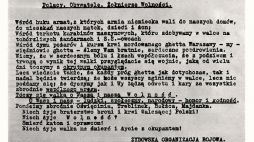Odezwa Żydowskiej Organizacji Bojowej do ludności polskiej z 23 kwietnia 1943 r. Źródło: Wikipedia Commons